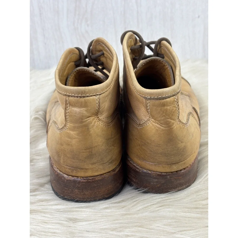 Bed Stu Illiad Chukka Boots Mens 11 Brown Distressed Leather Handmade Lace Up